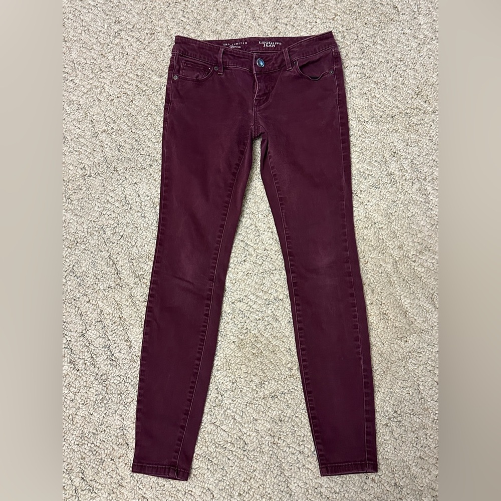 The Limited Legging Jean Burgundy/Purple Size 0R